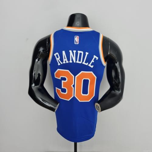 75th Anniversary Randle #30 New York Knicks Blue NBA Jersey