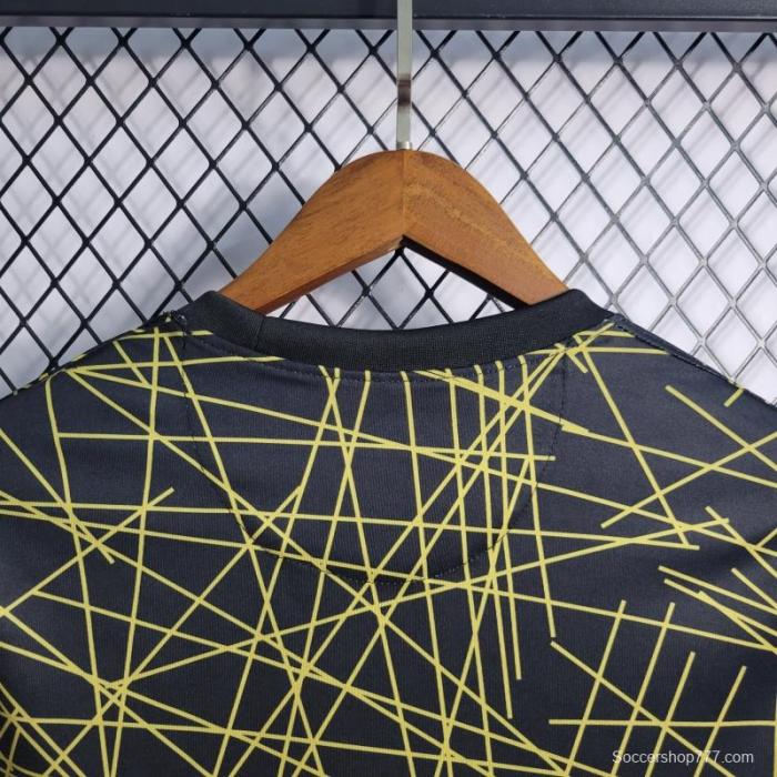 22/23 PSG Training Jersey Black And Gold Line Jersey
