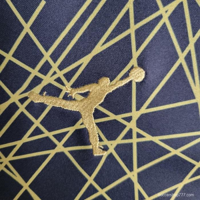 22/23 PSG Training Jersey Black And Gold Line Jersey