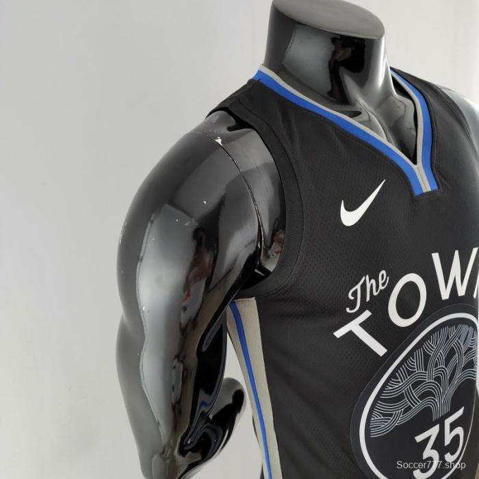 2020 DURANT #35 Warriors City Edition Black & Grey NBA Jersey