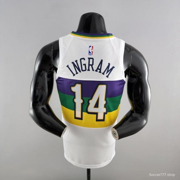2018 New Orleans Pelicans INGRAM #14 Urban Edition White NBA Jersey