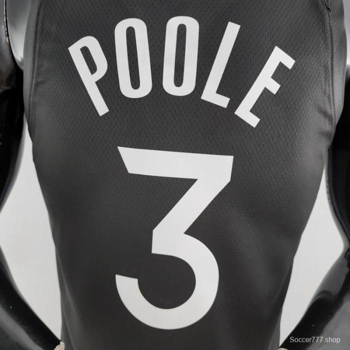 2020 POOLE#3 Warriors City Edition Black & Grey NBA Jersey