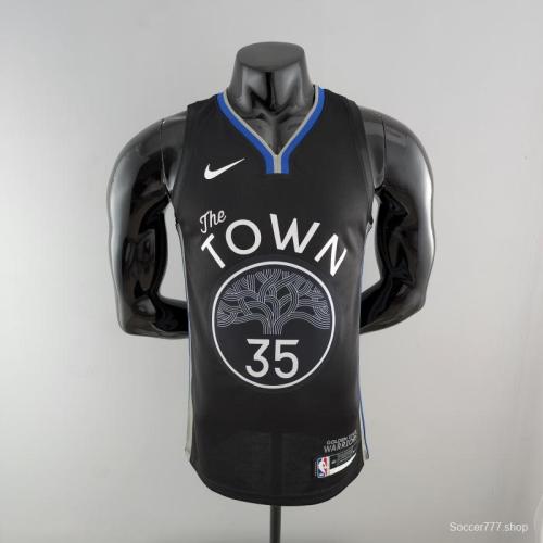 2020 DURANT #35 Warriors City Edition Black & Grey NBA Jersey
