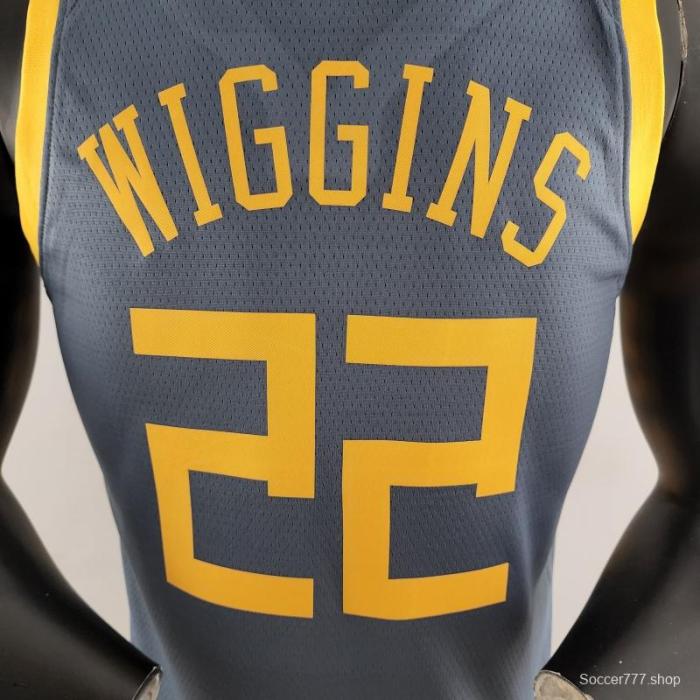 2018 WIGGINS #22 Golden State Warriors Grey NBA Jersey