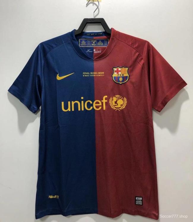 Retro 08/09 Barcelona Home Champions Vision Soccer Jersey