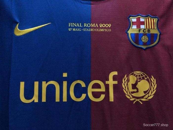 Retro 08/09 Barcelona Home Champions Vision Soccer Jersey