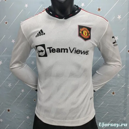 Player Vision 22/23 Manchester United Away Long Sleeve Soccer Jersey