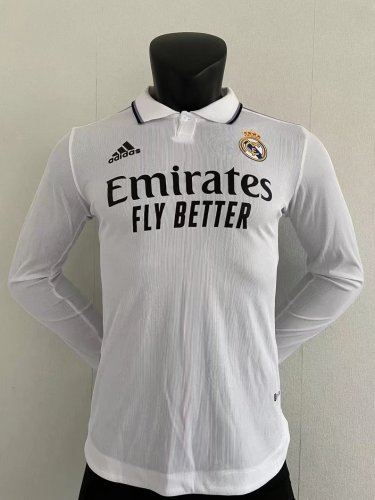 Player Vision 22/23 Real Madrid Home Long Sleeve Soccer Jersey