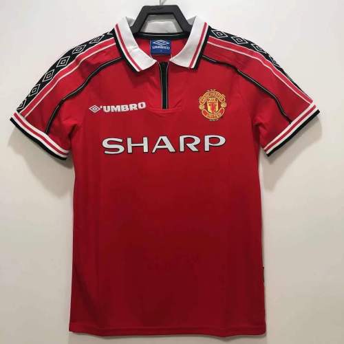 Retro 98/99 Manchester United Home Soccer Jersey
