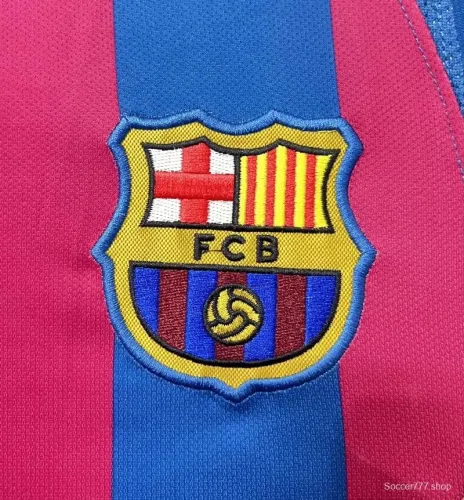 Retro 05/06 Barcelona Home Long Sleeve Champion Vision Soccer Jersey