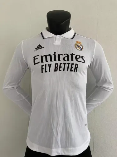 Player Vision 22/23 Real Madrid Home Long Sleeve Soccer Jersey