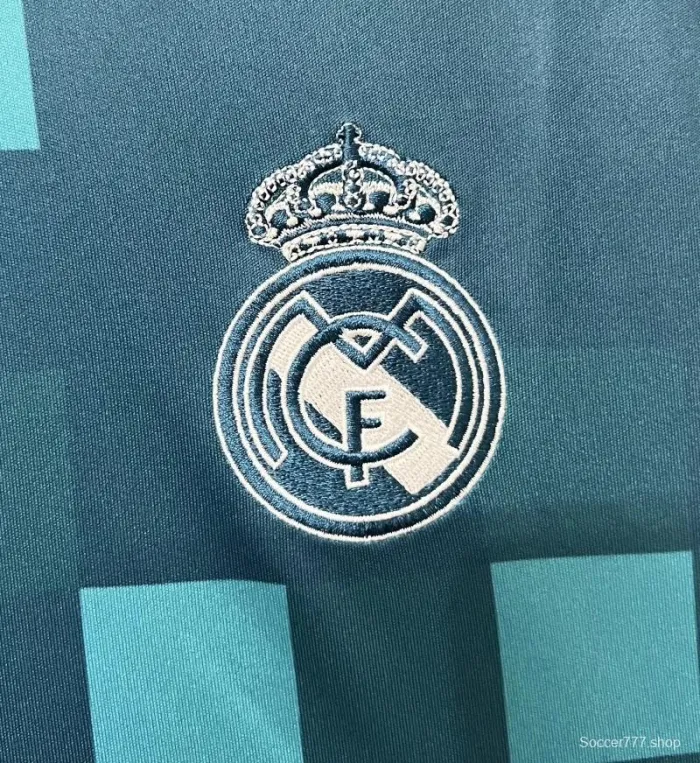 Retro 17/18 Real Madrid Third Long Sleeve Soccer Jersey