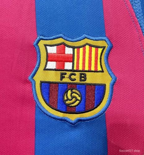 Retro 05/06 Barcelona Home Long Sleeve Champion Vision Soccer Jersey