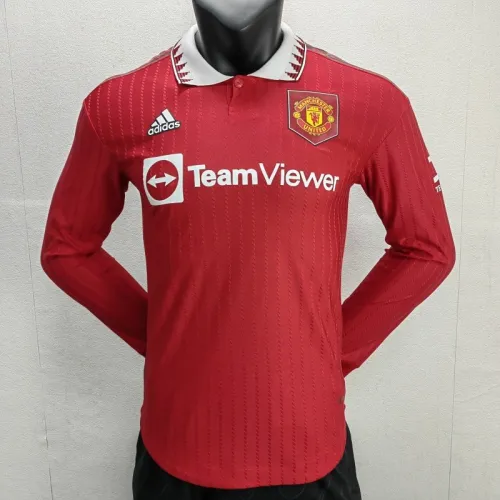 Player Vision 22/23 Manchester United Home Long Sleeve Soccer Jersey