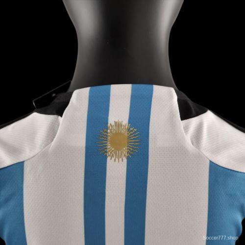 2022 Kids Argentina Home SIZE16-28 Soccer Jersey