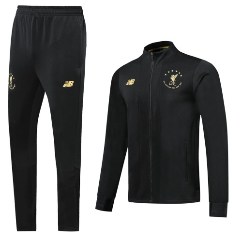 22/23 Liverpool Black Full Zipper Tracksuit