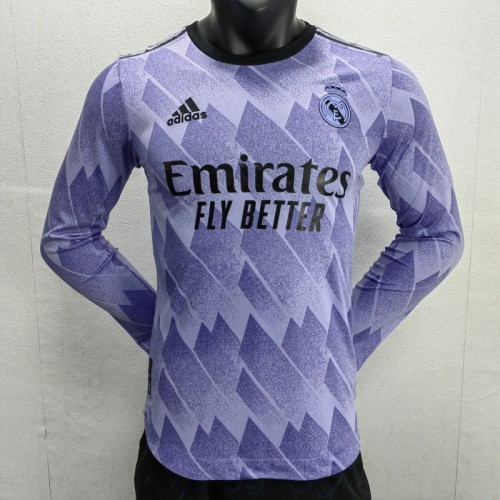 Player Vision 22/23 Real Madrid Away Long Sleeve Soccer Jersey
