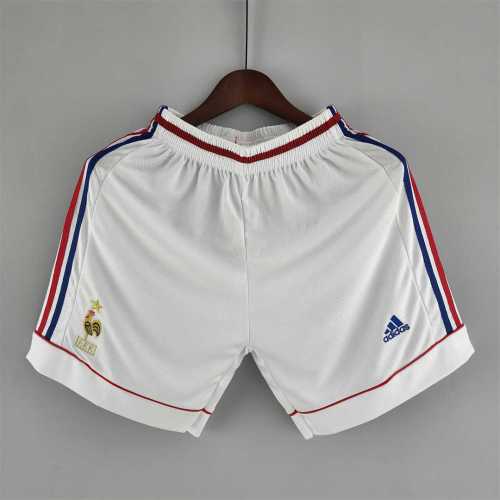Retro 1998 France Home White Shorts