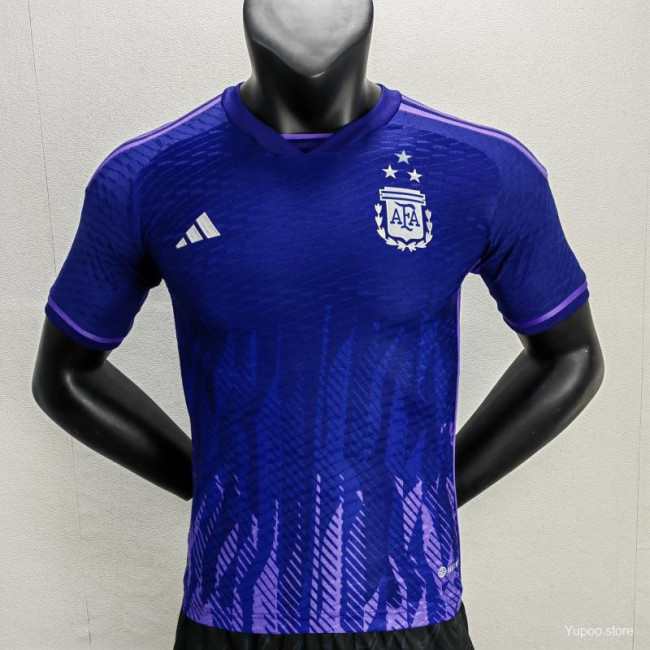 Player Version 3 Stars Argentina Away Jersey