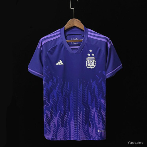 3 Stars 20222 Argentina Away Jersey