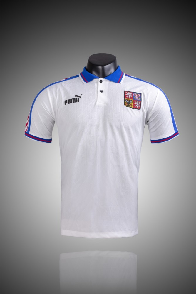 Retro 1996 Czech Republic  Away Soccer Jersey