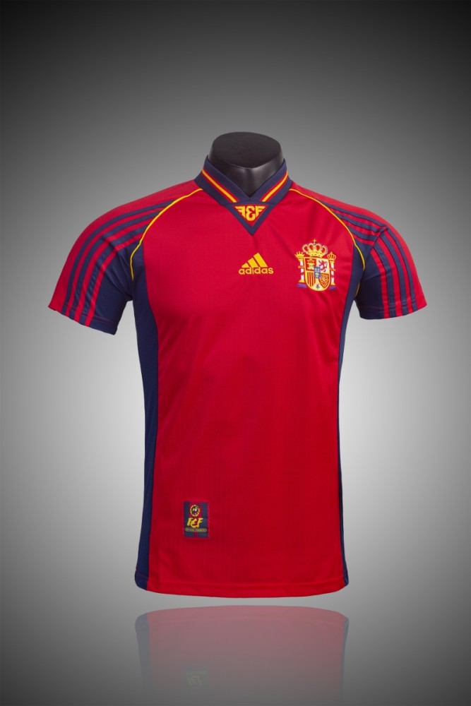 Retro 1998 Spain Home Soccer Jersey