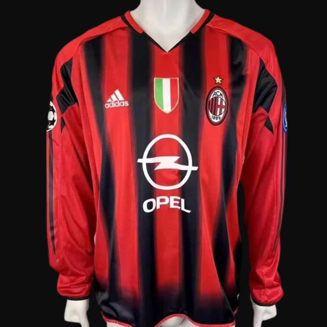 Retros 04/05 AC Milan Home Long Sleeve Jersey