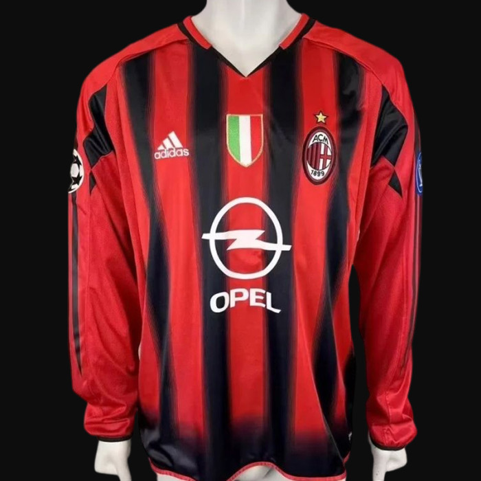 Retros 04/05 AC Milan Home Long Sleeve Jersey