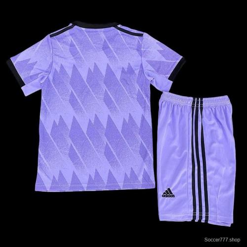 Kids 22/23 Real Madrid Away Purple Jersey
