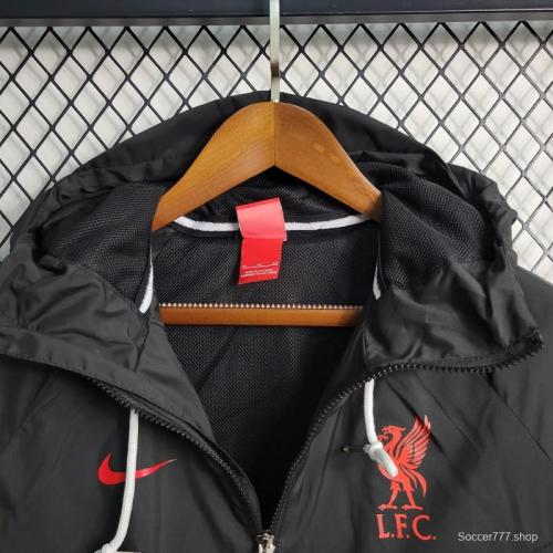 22/23 Liverpool Black Windbreaker