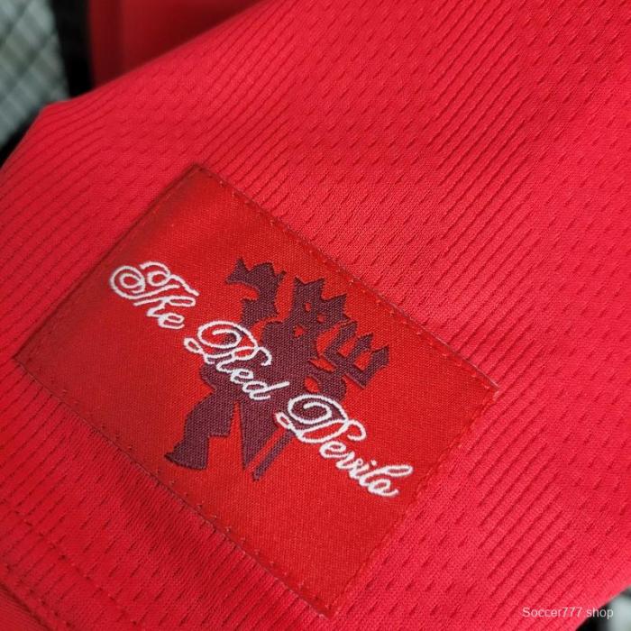 Retro Long Sleeve 07-08 Manchester United Champions League Version Home Jersey