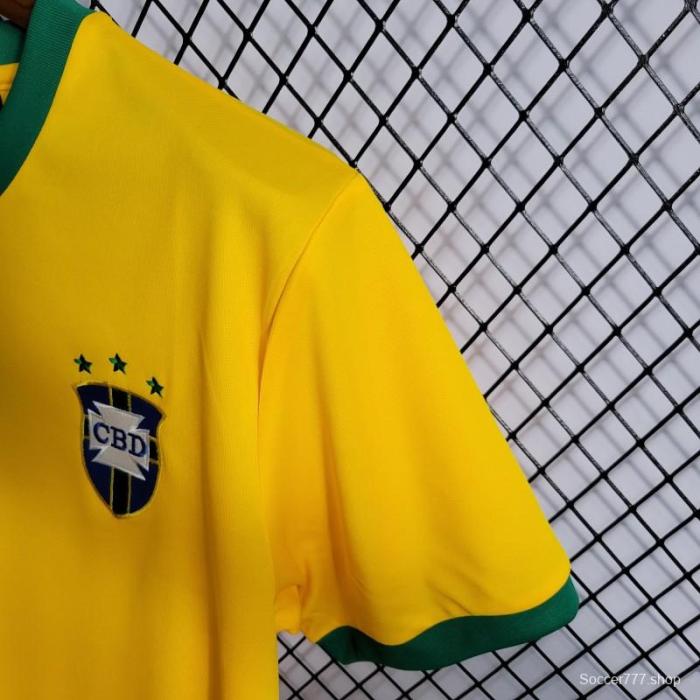 Retro 1970/1972 Brazil Home Jersey