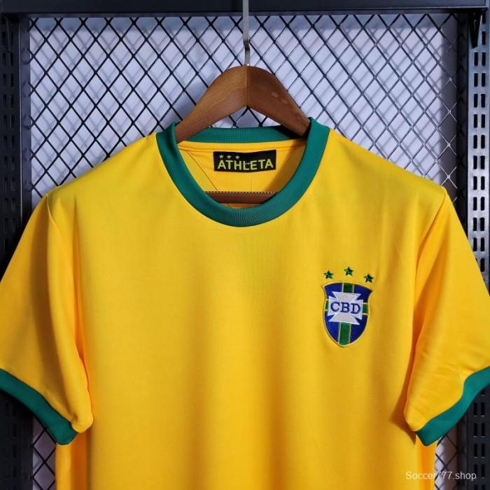 Retro 1970/1972 Brazil Home Jersey