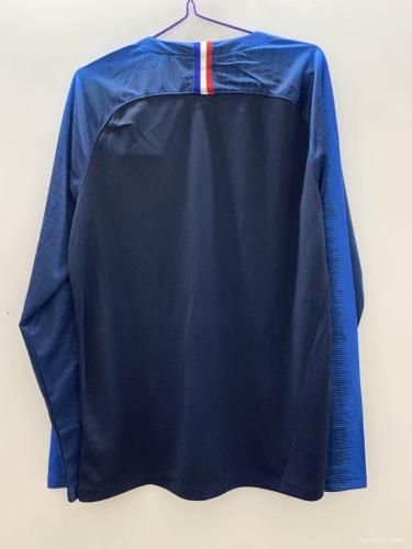 Retro 2018 France Home Long Sleeve Jersey