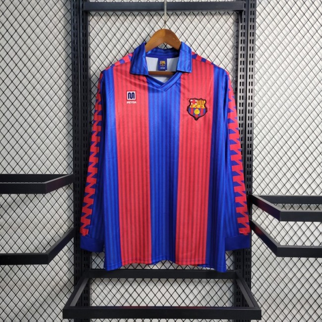 Retro 91/92 Barcelona Home Long Sleeve Jersey