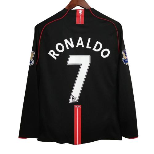 Retro 07/08 Man United Away Black Long Sleeve Jersey