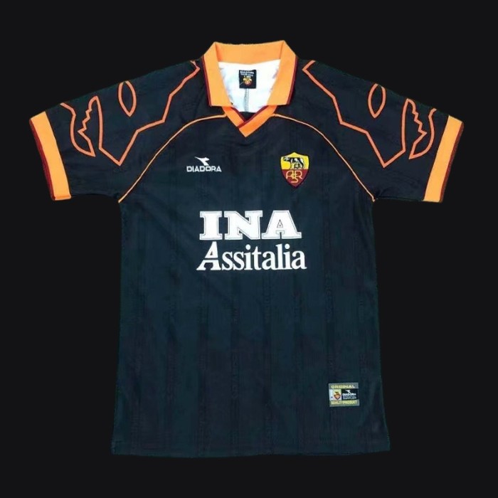 Retro 99/00 AS Roma Away Black Jersey