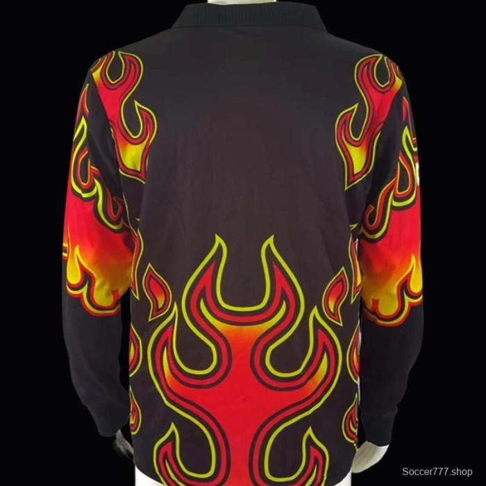 Retro 1998 Japan Goalkeeper Red Flame Long Sleeve Jersey