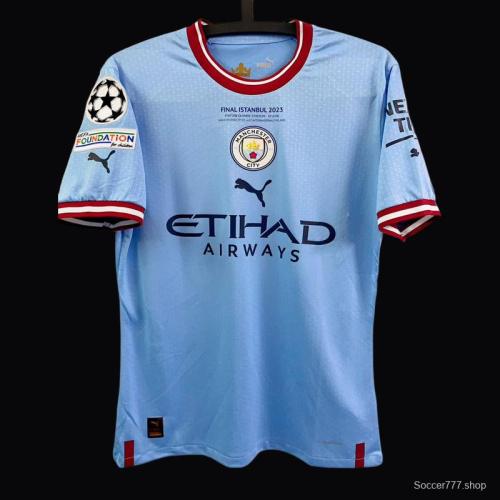 23/24 Manchester City Home Haaland Chamipion Final Jersey
