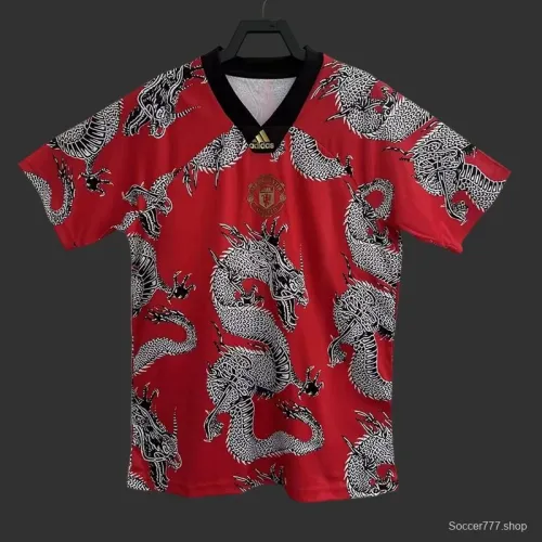 Retro 19/20 Manchester United China Red Dragon Jersey