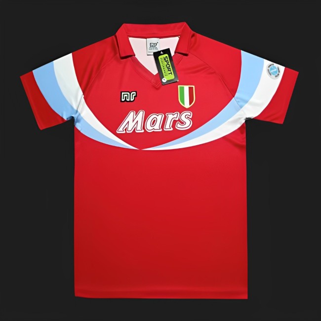 Retro 90/91 Napoli Away Red Jersey