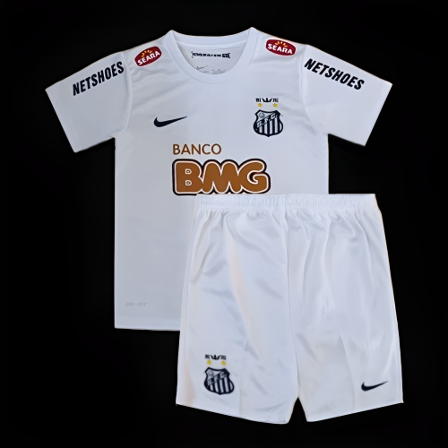 Retro Kids 11/12 Santos Away White Jersey
