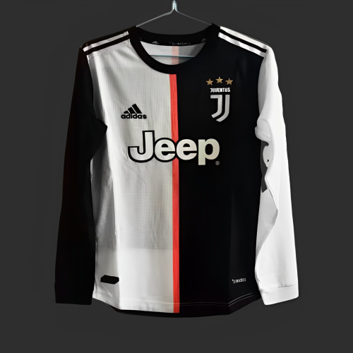 Player Version 19/20 Juventus Home Long Sleeve Retro Jersey