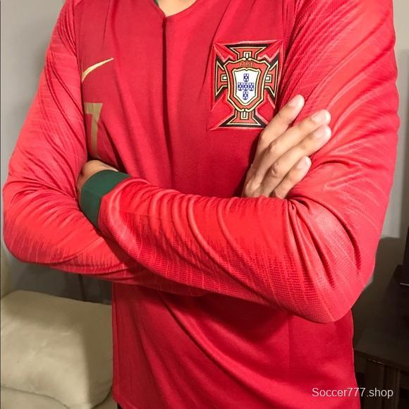 Retro 2020 Portugal Home Long Sleeve Jersey