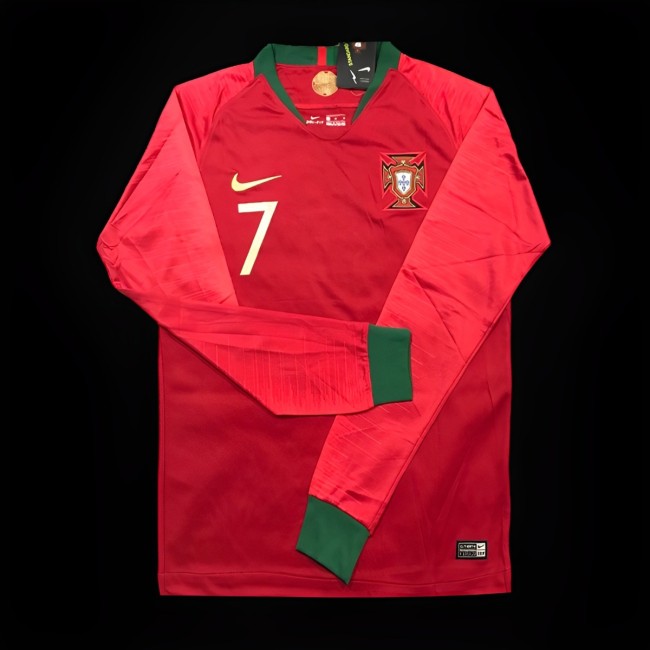 Retro 2020 Portugal Home Long Sleeve Jersey