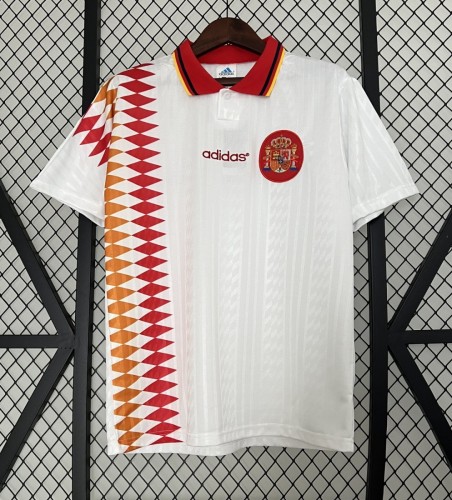 Retro 1994 Spain Away White Jersey