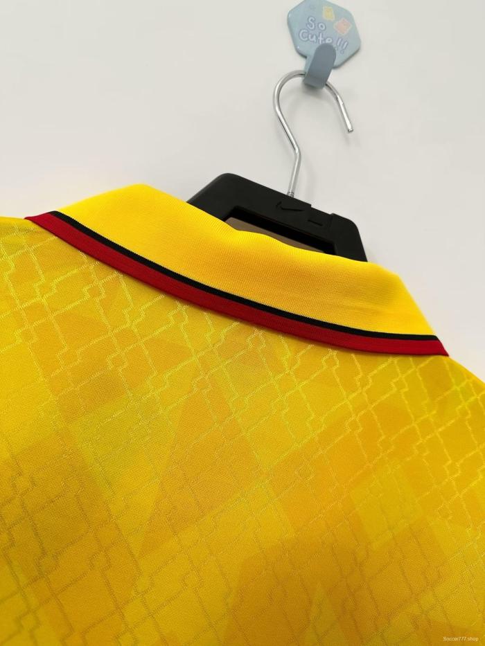 Retro 95/96 AC Milan Away Yellow Jersey