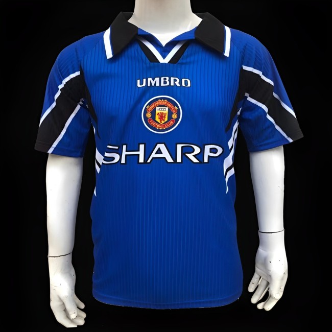 Retro 96/97 Manchester United Away Blue Jersey