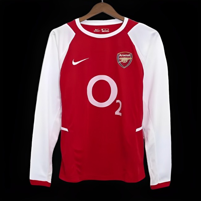 Retro 02/04 Arsenal Home Long Sleeve Jersey