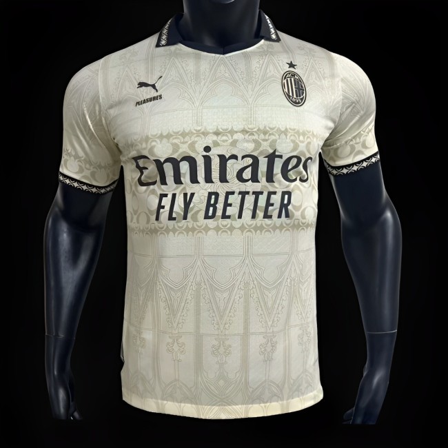 Player Version AC Milan x PLEASURES Forth White Jersey